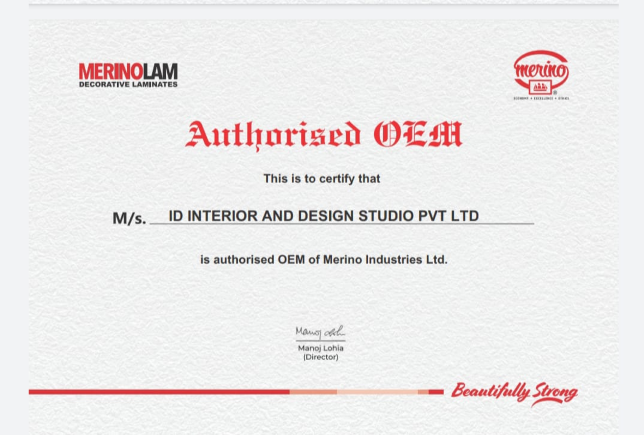 At iD INTERIORS, we take pride in being the authorized Original Equipment Manufacturer (OEM) of two prestigious brands - MERNIO & GREENLAM